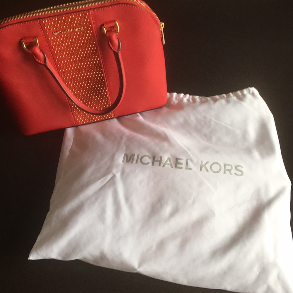 Michael Kors red bag with dust bag
